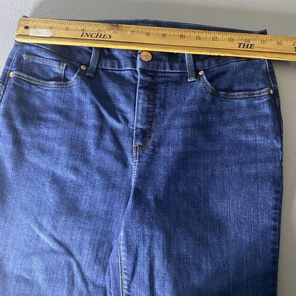 CHICOS So Lifting Cropped Jeans Slimming Mid-Rise Stretch Denim Women 0.5 6 Blue - Picture 5 of 8
